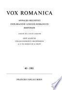 Vox romanica