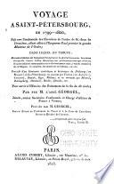 Voyage a Saint-Pétersbourg, en 1799-1800