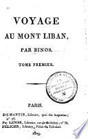 Voyage au Mont Liban