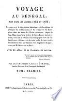Voyage au Sénégal fait dans les années 1785 et 1786