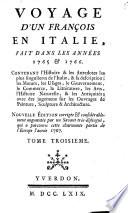 Voyage d'un francais en Jtalie, fait dans les annees 1765 et 1766