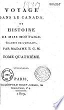 Voyage dans le Canada, ou Histoire de Miss Montaigu