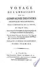 Voyage de l'ambassade de la Compagnie des Indes Orientales hollandaises, vers l'empereur de la Chine, en 1794 et 1795
