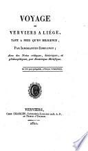 Voyage de Verviers à Liége, tant à pied qu'en diligence