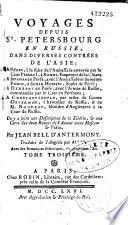 Voyage depuis Saint Petersbourg en Russie dans diverses contrées de l'Asie