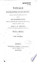 Voyage en Égypte et en Syrie, pendant les années 1783, 1784 et 1785