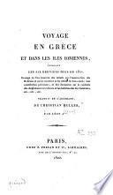 Voyage en Grèce et dans les iles ioniennes