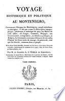 Voyage historique et politique au Montenegro