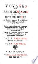Voyages de Rabbi Benjamin fils de Jona de Tudele