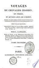 Voyages du chevalier Chardin en Perse et autres lieux de l'Orient0