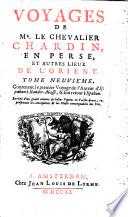 Voyages en Perse, et autres lieux de l'Orient