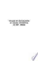 Voyages et explorations au Sahara occidental au XIXe siècle