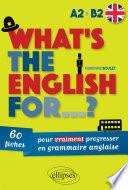 What's the english for...?
