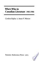 Who's who in Canadian Literature