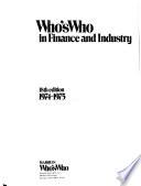 Who's who in Finance and Industry