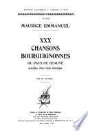 XXX chansons bourguignonnes du pays de Beaune