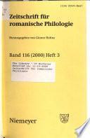 Zeitschrift für romanische Philologie