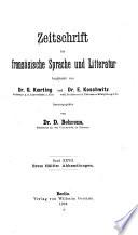 ZFSL, Zeitschrift für französische Sprache und Literatur