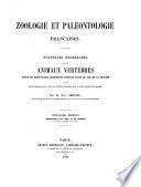 Zoologie et Paléontologie françaises